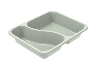 Bakke 2-rum C2227-2F rektangulær L227xB178xH43mm 685/430ml CPET Evolve