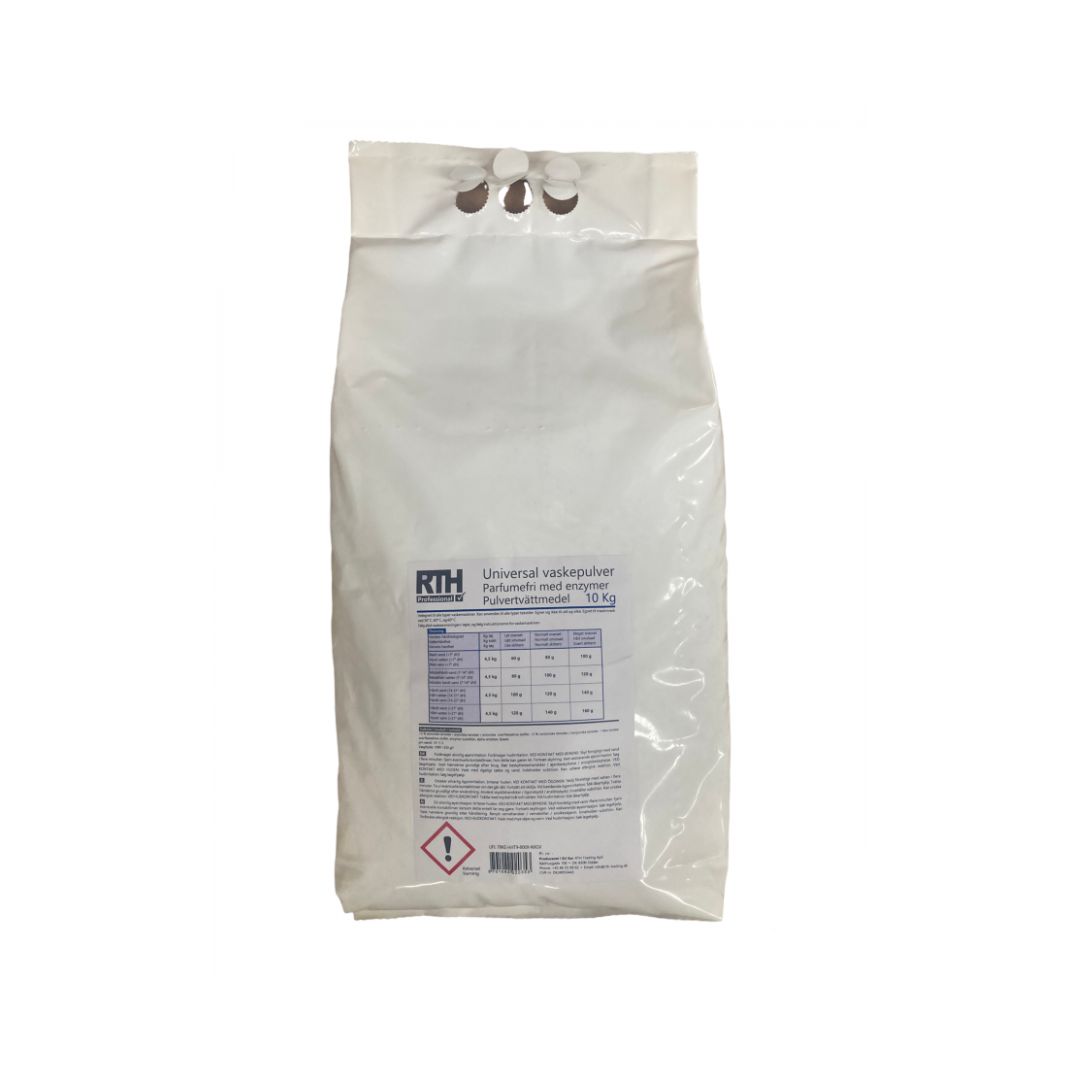 Vaskepulver, enzymer, 10 kg, universal
