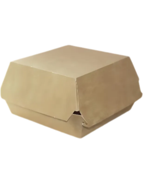 Burgerboks 120x120x82 mm brun/hvid