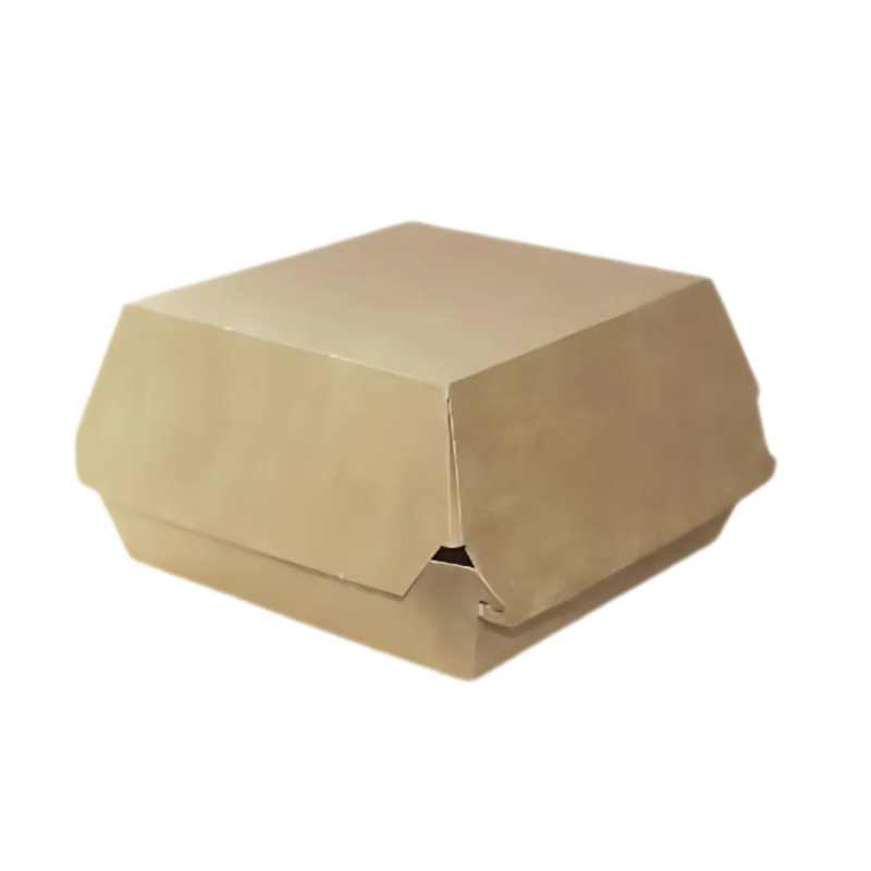 Burgerboks 120x120x82 mm brun/hvid