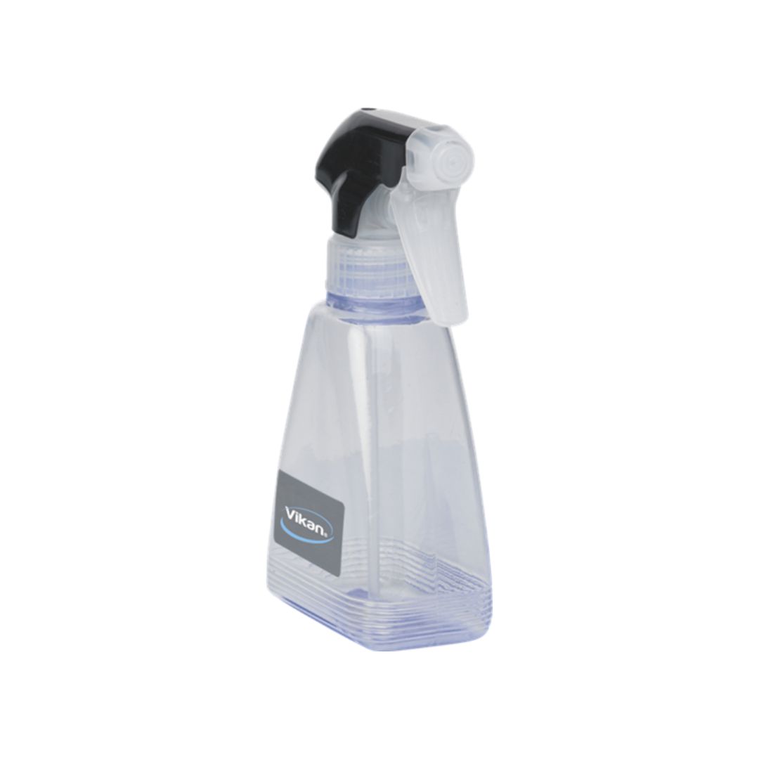 Flaske Spray 250ml med Hoved/Label Klar/Sort