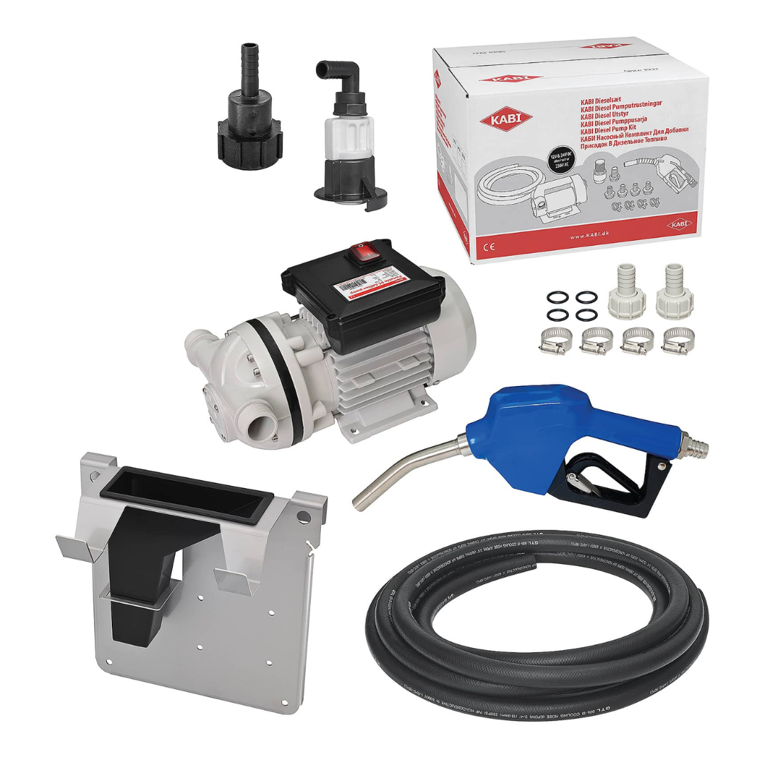 KABI El-pumpesæt for AdBlue® inkl. automatisk pistol og beslag for IBC tank