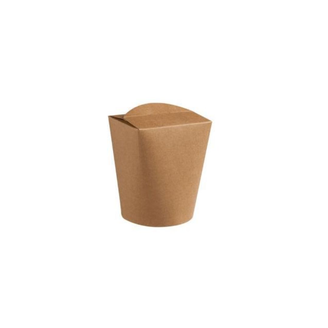 Kinaæske Wok 450 ml 16 oz Ø75x108 mm Rund bund Brun