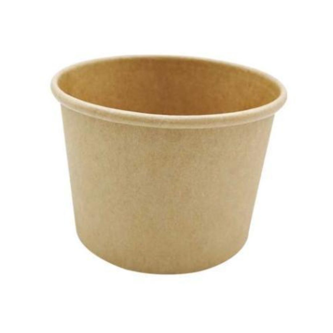 Papbæger Soup-To-Go 35 cl 12 oz Ø96x70 mm Plast på indersiden Brun