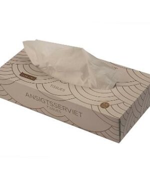 Ansigtsserviet soft 2 lag FSC hvid 20x21 cm i pop-up æske