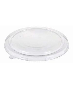 Plastlåg Catersource rundt Ø185mm PET klart til brun kraft salatskål