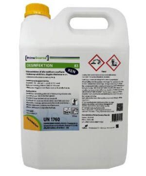 Desinfektion Prime Source Ren 83 5ltr Klar Fødevaregodkendt til overflader