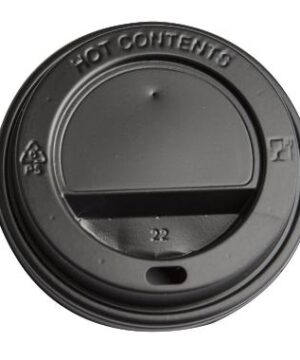 Drikkelåg Plast Ø80xH20mm Til Kaffebæger Sort Catersource