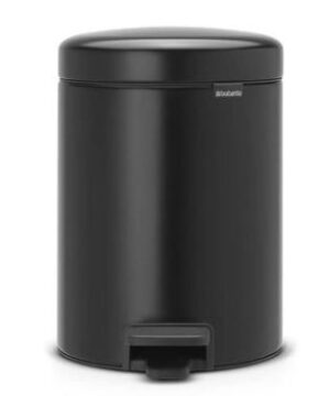 Pedalspand Brabantia Newlcon 5 ltr Stål/Plast Mat sort
