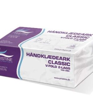 Håndklædeark Pristine Classic V-Fold 2-lag L25xB22xD11cm Genbrug Natur