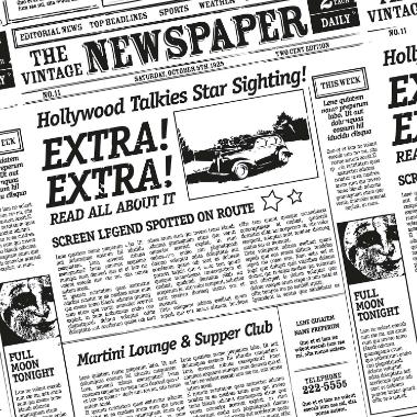 Burgerpapir Old News Greaseproof (30 × 30 cm)