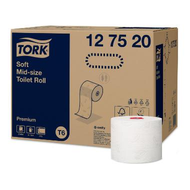 Toiletpapir Tork Premium T6 Mid-size 2-lags 90 mtr, Tork 127520