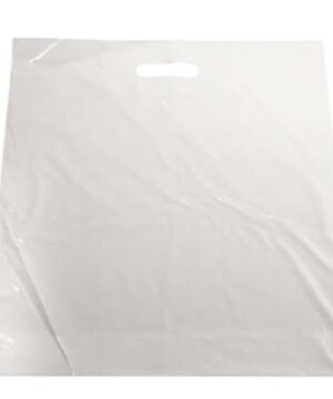 Bærepose 420x450/50 mm 40 my LDPE med 50%  Genbrugsplast Hvid