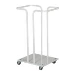 Affaldsstativ med bølje hvid til 110ltr