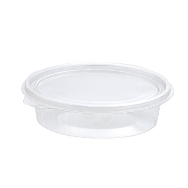Salatbakke Clearshow 150 ml 150x112x31 mm oval Hængslet låg RPET Klar, 900 stk