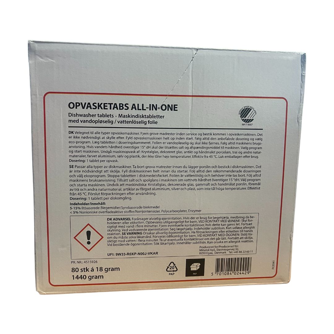 All-in-One Opvasketabs Svanemærket (80 stk.)