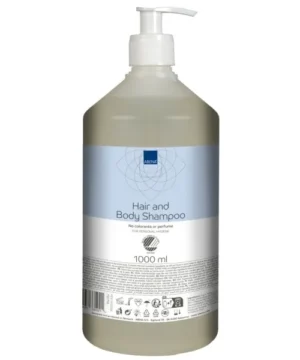Hår- og Bodyshampoo, ABENA, 1 l, med pumpe, 6 stk