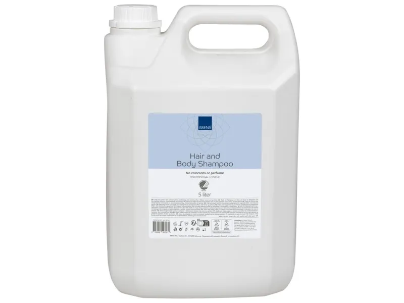 Hår- og Bodyshampoo ABENA uden farve og parfume (5000 ml)