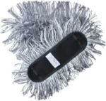 Interiørhåndmoppe, grå, mikrofiber, 20 cm