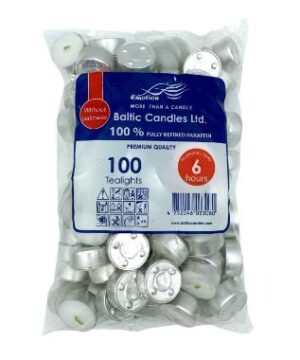 Fyrfadslys Brændetid 6 timer Hvid 100 stk