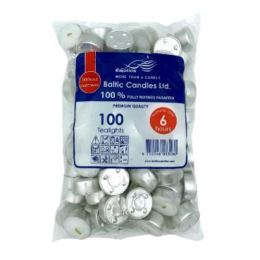 Fyrfadslys Brændetid 6 timer Hvid 100 stk