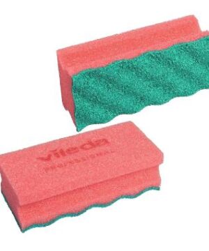 Rengøringssvamp Puractiv Ridsefri Rød, 10 stk